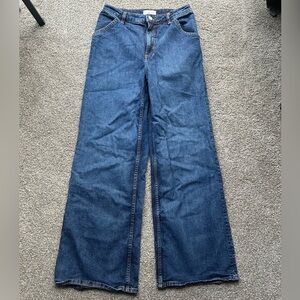 H&M Dark Blue Wide Leg Jeans